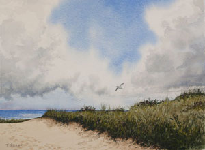 Struna Galleries of Brewster and Chatham, Cape Cod Paintings of New England and Cape Cod  - Approaching Weather- Monomoy